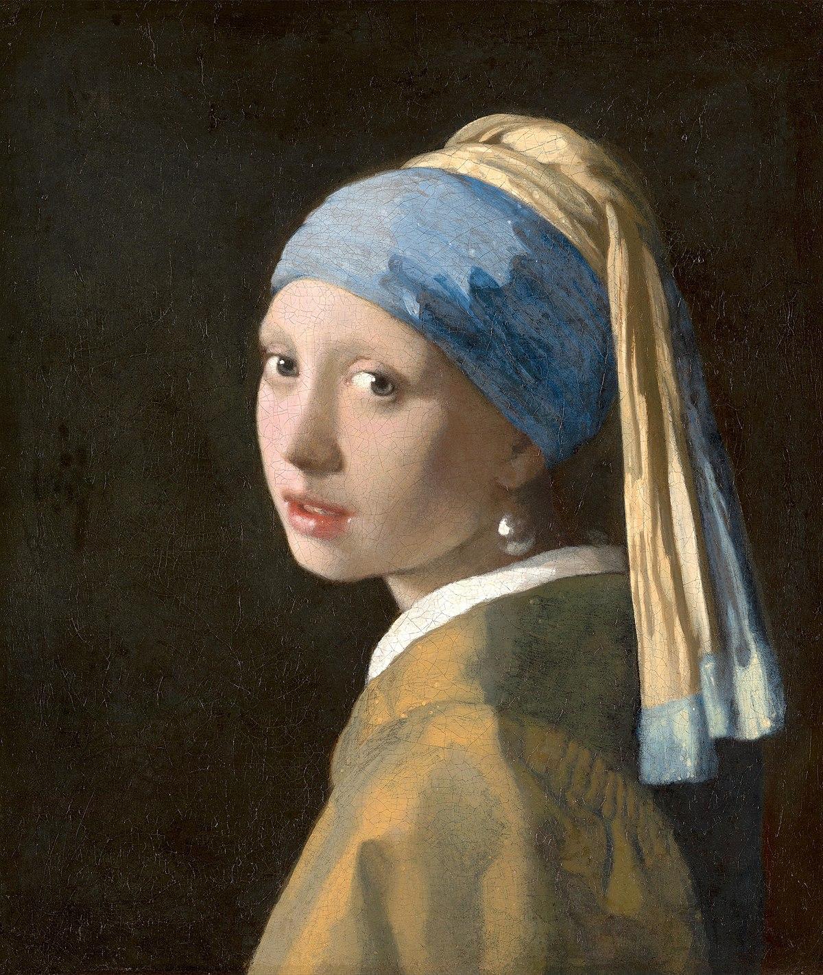 Original Painting of 'Girl with a pearl earring' by Johannes Vermeer 