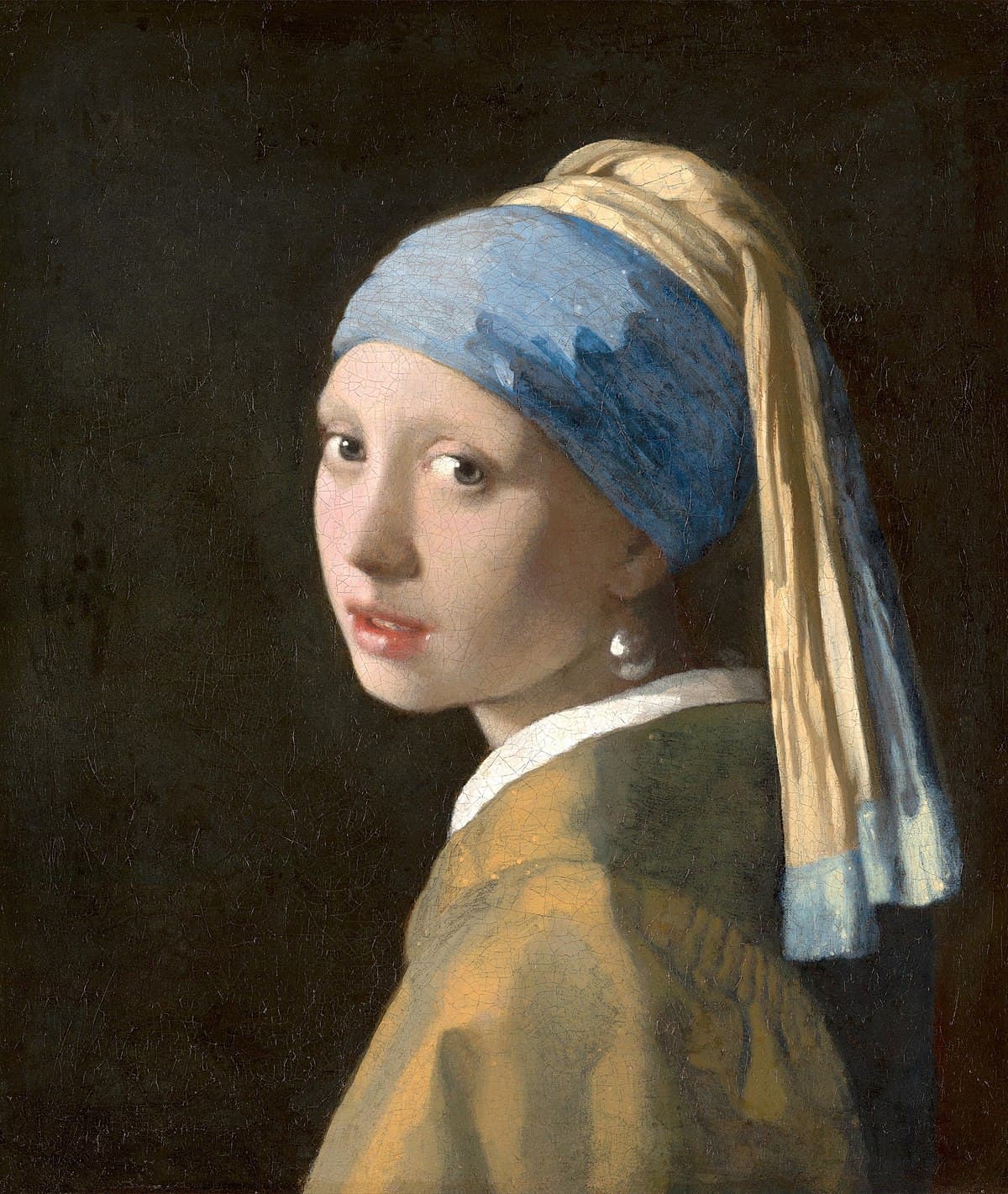 Original Painting of 'Girl with a pearl earring' by Johannes Vermeer